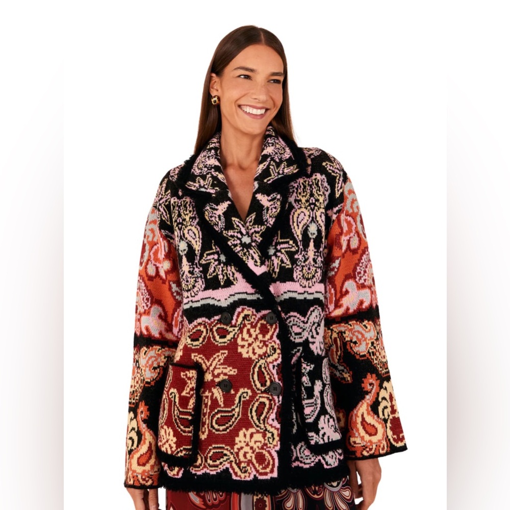 NWOT Farm Rio Sweet Mermaids Knit Jacket Cardigan Small